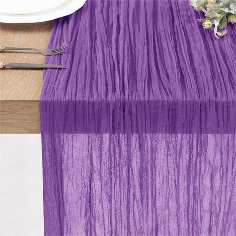 Camino de mesa estilo bohemio con tela de gasa,decoración de malla para la mesa de la cocina,90 x 180 cm (1/5)