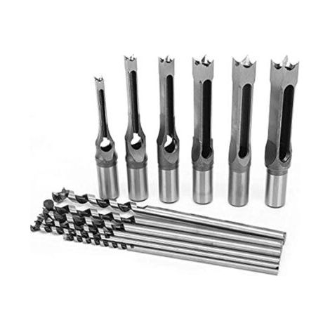 6pcs Foret Mèche à Bois en Acier Foret Scie à Mortaiser Outil de Travail du Bois 6,35 mm / 8 mm / 9,5 mm / 12,7 mm / 14 mm / 16 mm (1/5)
