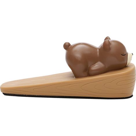Butée de porte mignonne en forme d'animal, coupe-vent et antidérapante, avec un petit ourson décoratif et amusant. (1/5)