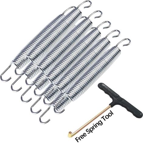 Lot de 10 Ressorts de Trampoline en métal galvanisé résistant à la Rouille et Durable + 1 Outil de Ressort 14.7cm (1/4)