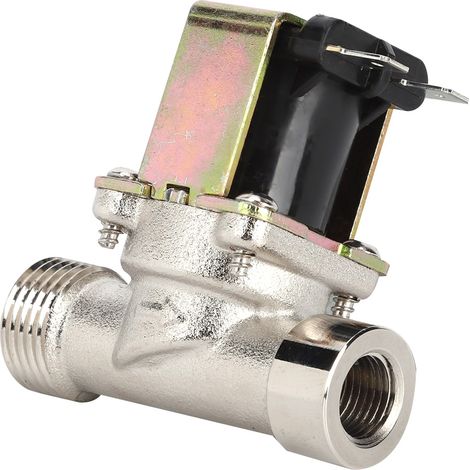 Wasserdruckventil, 2-Wege, Messingbeschichtung, mechanisch, normalerweise geschlossen, Einlass 12 V DC (1/5)