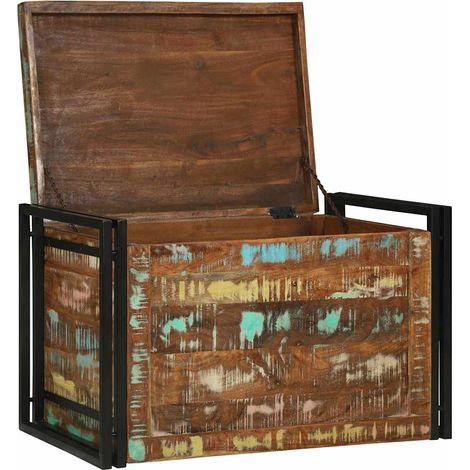 Maison Exclusive - Scatola di Stoccaggio 80 x 50 x 50 cm legno di recupero (1/5)