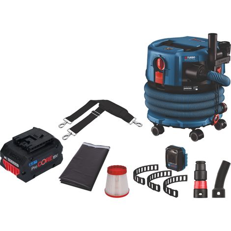 Bosch GAS 18V-12 MC Professional Akku Staubsauger BITURBO Brushless + 1x ProCore Akku 8,0 Ah + Zubehör - ohne Ladegerät