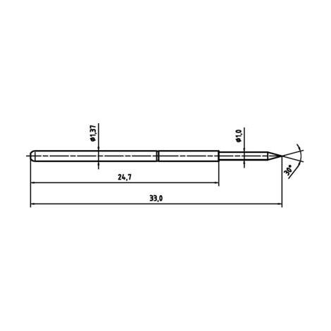 PTR Hartmann 1025/E-B-1.5N-AU-1.0 Broche de contrôle de précision (1/2)
