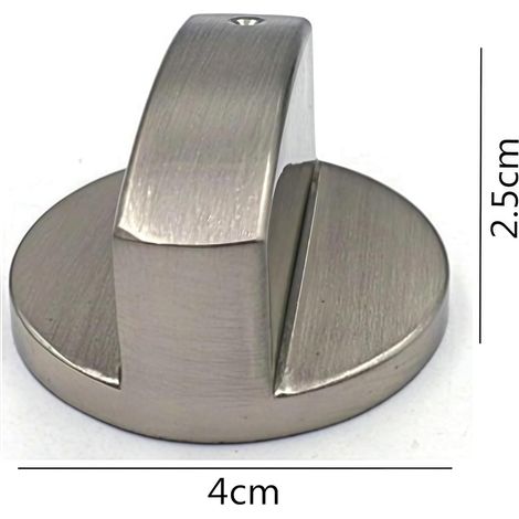Metal Control Knobs, Universal Control Knob, Gas Stove Knob, Silver Metal Knobs for Gas Stove, Oven or Hob (1/4)
