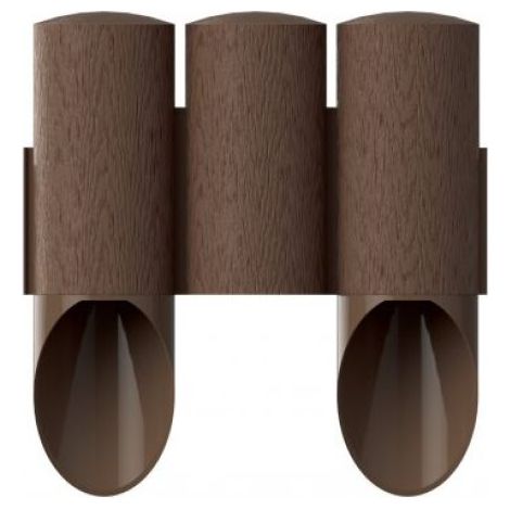 Palissade de jardin 3 MAXI - marron - 13,5 cm x 2,1 m