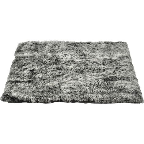 Tapis poilu Noir : Taille M