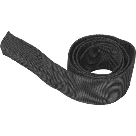 Manchon de protection noir universel pour câble de treuil en polyester, largeur 5cm/1,97in, gaine anti-abrasion pour corde de remorquage, étui résistant compatible 50mm. (1/5)