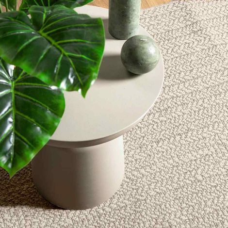 Tapis ZIZUR crème 240x240 cm aspect de jute intérieur extérieur CFW64815 (1/5)