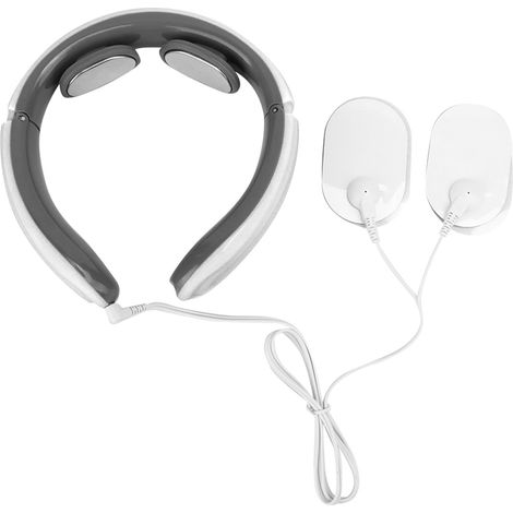 Appareil de massage électrique à impulsions pour les vertèbres cervicales, soulageant les douleurs du cou et des épaules (instrument de physiothérapie, blanc) (1/5)