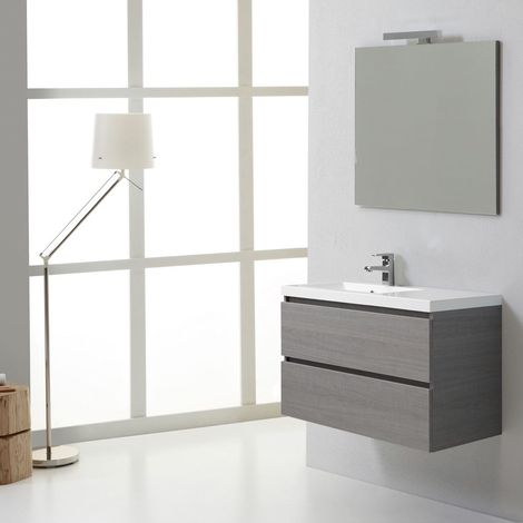 Badmöbelset, 4-Teilig, Version Mit Waschbecken Links Manhattan