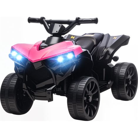 Quad électrique enfants 6V marche avant/arrière musique phares LED - Rose