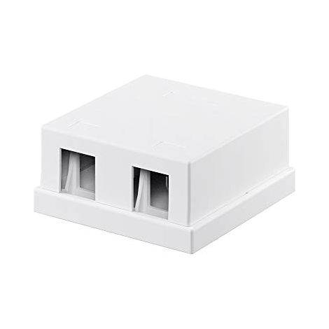 Alloggiamento per montaggio a superficie per 2 moduli Keystone Snap-In (1/3)
