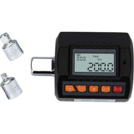 1/2 Adaptateur de Couple Numérique de Clé Dynamométrique 6-200Nm Compteur de Couple Portable de Haute Précision avec Adaptateur 3/8" 1/4"