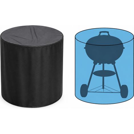 Housse Ronde pour Barbecue - Tissu Oxford 210D, Imperméable, Anti-Poussière et Résistante aux UV (1/5)