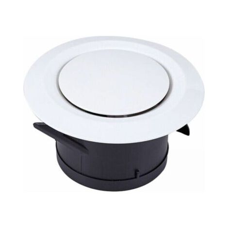 Bouche d'extraction et d'insufflation d'air Ø120, SL.GT 3 griffes articulées - Grille de ventilation plastique ronde orientable - Ventilation par ventilateur