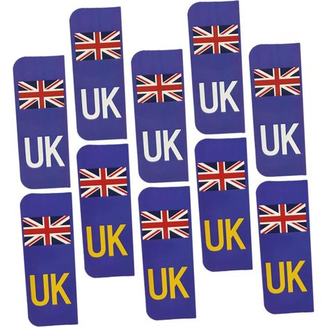 Autocollant Voiture Thème UK, Lot de 10, Adhésif pour Extérieur (1/5)