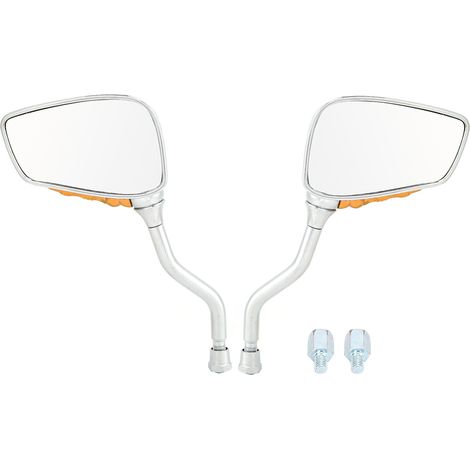 2pcs Rétroviseurs Latéraux, Rétroviseurs Universels Modifiés Unique Squelette Griffe Main Moto Guidon Vue Arrière Paire Rétroviseurs Latéraux Voiture Pièces de Rechange avec Vis pour Vélo(Or).