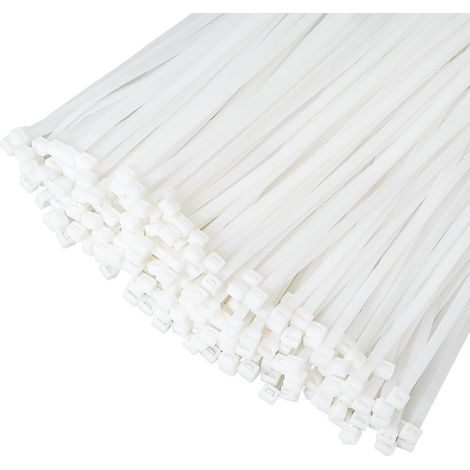 Multi-purpose cable ties, nylon cable ties, self-locking cable ties, white, 300 x 3.6 mm (100 pieces) (1/4)