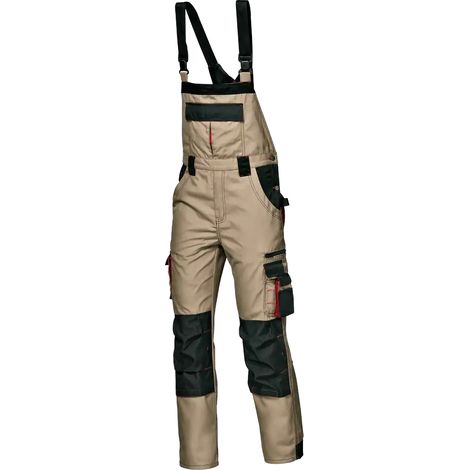 SIR SAFETY SYSTEM HARRISON Salopette de travail multipoches kaki Taille 54