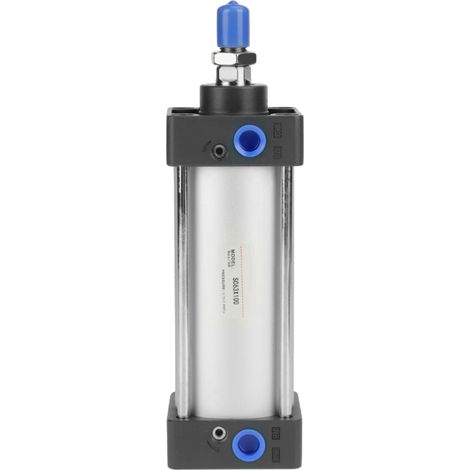 Vérin pneumatique double effet à tige filetée, alésage 63 mm, course 100 mm (1/5)