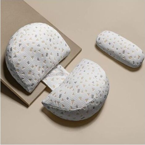 Oreiller de grossesse – Oreillers de grossesse pour soutien du sommeil pour le dos, les hanches, les jambes, oreiller de maternité doux pour femmes enceintes, double cale amovible et réglable (1/4)