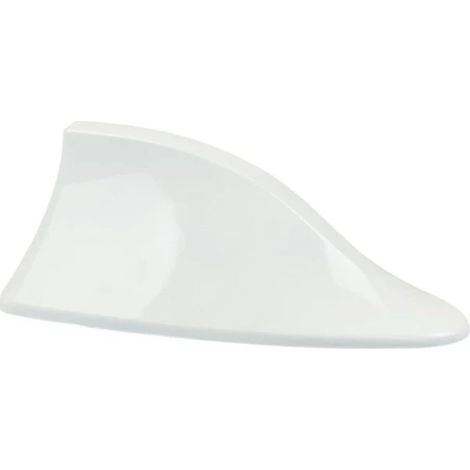 Antenne de voiture décorative type aileron de requin blanche, accessoire esthétique sans fonction radio (1/4)