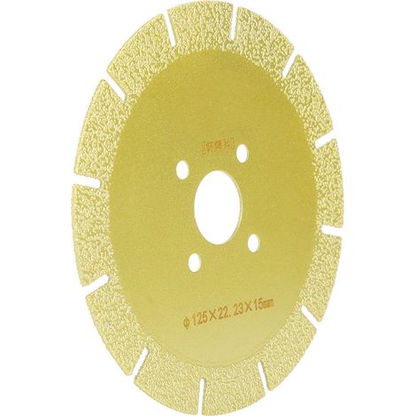 Disque de coupe et de meulage diamanté pour fonte, fibre de verre et marbre, 125 x 22,23 x 15 mm (1/5)
