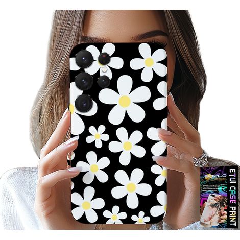 Custodia per Samsung Galaxy S25 Ultra - margherite, fiori, retro (1/5)
