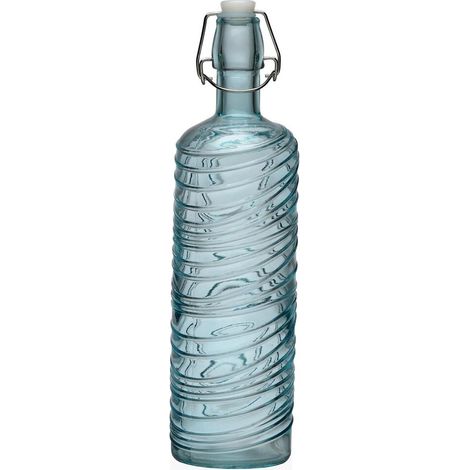Bottiglia d'acqua Versa Turchese Vetro Alluminio 1 L 8,2 X 30,6 X 8,2 CM (1/2)