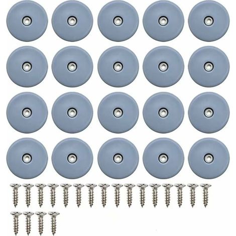 20 Pièces Patins de Meubles Ronds en 22MM,avec Vis Patins en Téflon pour Meubles Patin Chaise a Clouer Patin Glisseur en (1/5)