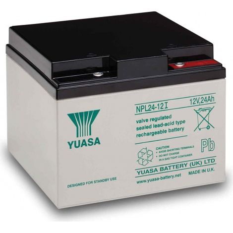 Batterie Plomb 12V 24Ah Yuasa (166X175X125) M5 (NPL24-12I)