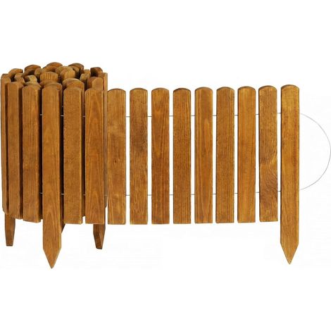 Creative Home Wooden Garden Edging 200 x 30 cm Flexible Rollborder Brown