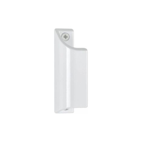 Cyslmuk – Poignée de porte en aluminium blanc 90 mm – Antirouille – Pour porte-fenêtre – Entraxe 76 mm – Vis incluses (1/4)