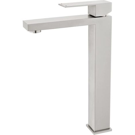 Robinet Lavabo Doré Cascade Mitigeur Salle de Bain Bec Haut Eau Chaude et Froide Réglable en Inox (1/4)