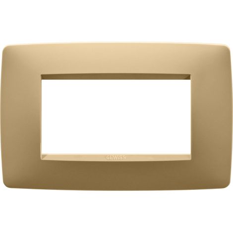 PLAQUE ONE RECTANGULAIRE 4P OR GEWISS GW16104VO
