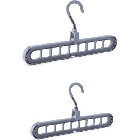 Lot de 2 cintres magiques pour placard, organisateurs de rangement, cintres en plastique robustes et peu encombrants pour la maison (1/5)
