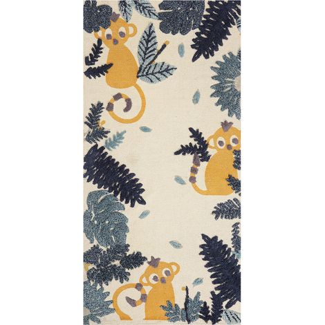 Kinderteppich NAIBOS Bunt 80 x 150 cm Baumwolle
