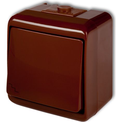 Interruptor de escalera Junior Marrón IP54 4WHE-3