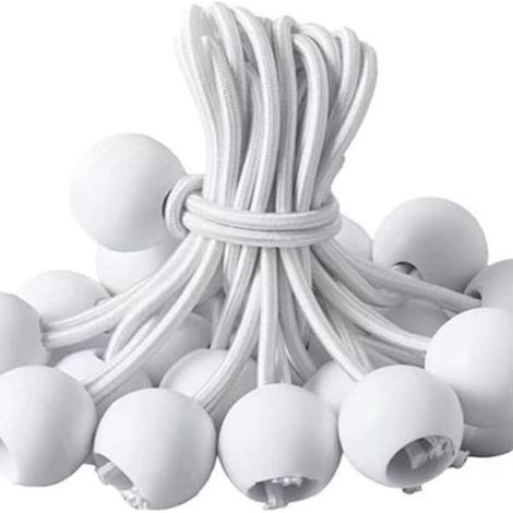 50 Pièces Tendeurs Elastique,Tendeur Elastique Boule,Tendeur Bache, Tendeur avec Boule,Sandow Elastique pour Bache,Tentes,Camping (1/5)