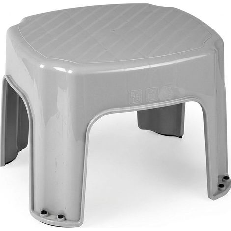 Sgabello Multiuso Moderno Grigio Chiaro Sedia Bassa Arredo Casa 35x30x30cm (1/5)