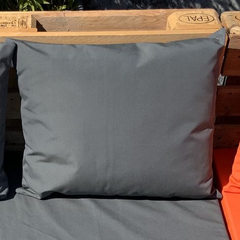 Homemaison – Housse de coussin extérieur 60x50 cm – Tissu 100% polyester Teflon – Résistant aux UV – Lavable en machine à 40°