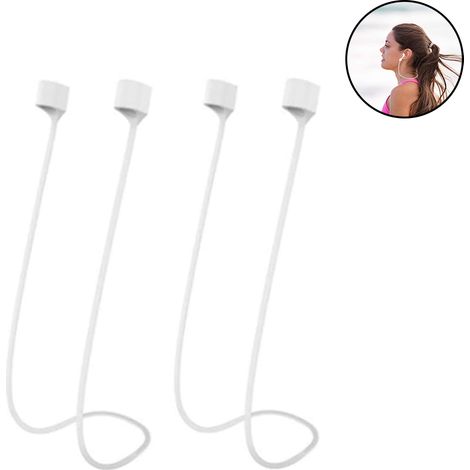 Juego de 2 cables antipérdida, imán incorporado, silicona suave, auriculares inalámbricos, deportivos (1/5)