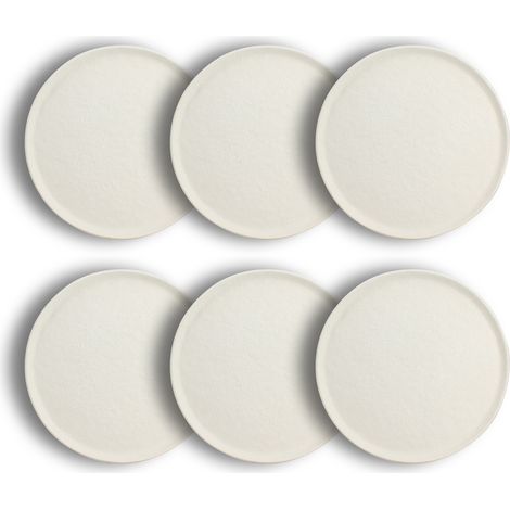 Lot de 6 assiettes plates en grès 27cm, SNOWSTACK (1/4)