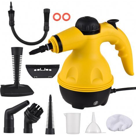 Nettoyeur vapeur portable haute pression à haute température avec 9 accessoires pour cuisine, canapé, salle de bain, voiture (1/5)