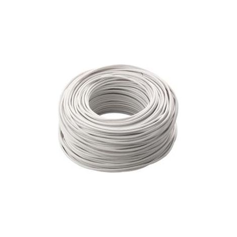 Cavetto Acciaio Ottonato Rivestito in PVC Bianco Ø 4,5 mm Mmx 200 m 200 m