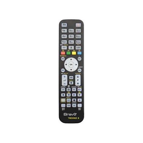 Bravo TECHNO 3 Fernbedienung IR Wireless DTT,DVD/Blu-ray,SAT,TV,VCR Drucktasten (1/2)