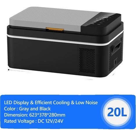 Refrigerador portátil, enfriamiento rápido, opciones de alimentación versátiles, 20 litros. (1/2)