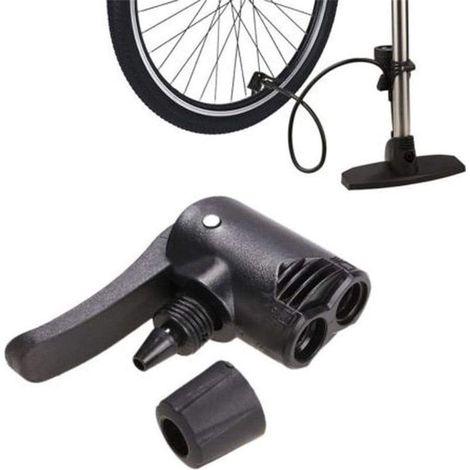pcs Adaptateur Valve de Air Pompe Double tête, Universal Vélo Bicyclette Pompe Accessoires pneus gonflable valve pour Presta et Schrader (1/5)