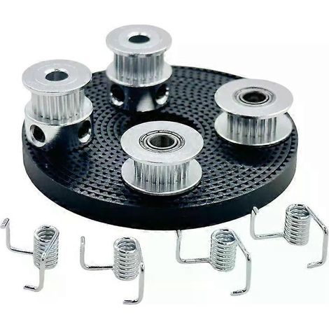 Pièces pour imprimante 3D : 2 poulies GT2 à 20 dents, alésage 5 mm, courroie de distribution GT2 de 6 mm (2 m), 2 galets tendeurs, 4 tendeurs. Kit d'accessoires pour imprimante 3D. (1/4)